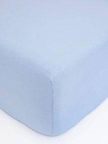 Jersey plachta do postieľky Classic 60 x 120 cm – svetlo modrá
