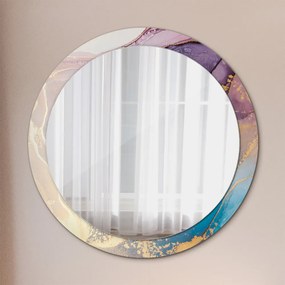 Okrúhle ozdobné zrkadlo Mramorový kameň fi 90 cm