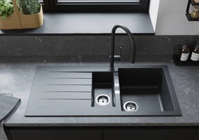 Hansgrohe Talis M54, páková kuchynská batéria 210, vyťahovateľný výtok, 1jet, sBox, matná čierna, HAN-72803670