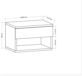 Nočný stolík VETRA biely