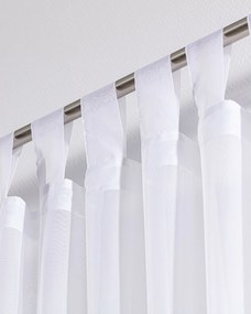 Záclona z voálu na pútkach farba produktu biela látka polopriehľadný, lesklá