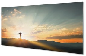 Sklenený obraz Cross sun top 140x70 cm
