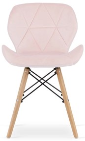 Ružová stolička LAGO VELVET