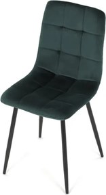 Jedálenská stolička zamatová, zelená CT-281 GRN4