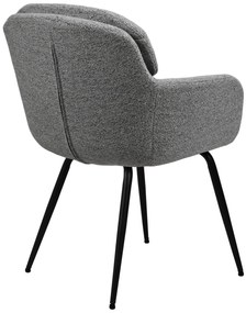Georgia šedá (látka Monza 120) - MODERNÁ ČALÚNENÁ STOLIČKA DO OBÝVAČKY/ JEDÁLNE/ KANCELÁRIE LOFT