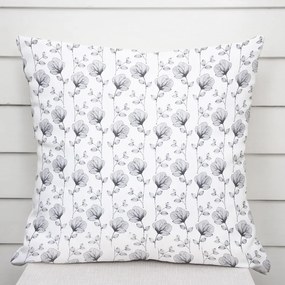 Biante Bavlnená obliečka na vankúš Sandra SA-264 Tmavo sivé poľné kvety 60 x 60 cm