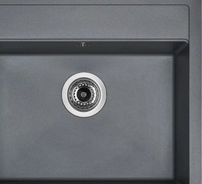 Kuchynský granitový drez Sinks Solo 560, šedý titanium