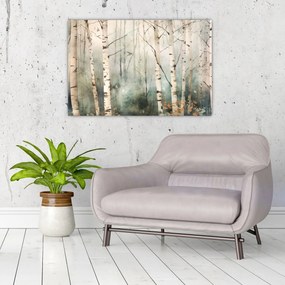 Obraz - Kresba lesného vzoru (90x60 cm)