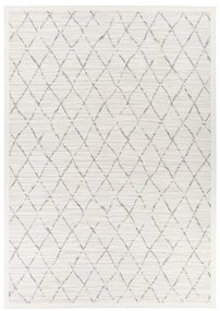 Biely vzorovaný obojstranný koberec Narma Vao, 140 × 200 cm