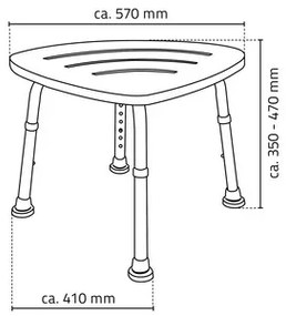 Stolička do kúpeľne Ridder bambus/chróm A00502081