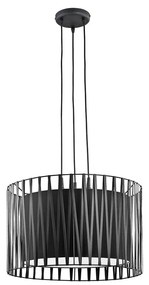Luster na lanku HARMONY BLACK 3xE27/60W/230V