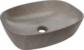 Basaro Gaja, umývadlo na dosku 510×395×140 mm, imitácia kameňa matná, BAS-U1002
