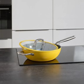 Wok panvica s pokrievkou/s keramickým povrchom ø 28 cm Meda 3.0 – FABINI