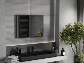 Mexen Loft obdĺžnikové kúpeľňové zrkadlo 80 x 60 cm, čierny rám - 9852-080-060-000-70
