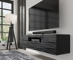 TV stolík/skrinka Aurora 150 (sahara čierna). Akcia -22%. Vlastná spoľahlivá doprava až k Vám domov. 1124865