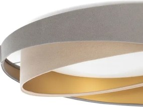 LED stmievateľné stropné svietidlo SM. GALAXY M. 24W/230V pr. 55 cm šedá/béžová/zlatá + diaľkové ovládanie