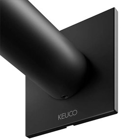 KEUCO IXMO elektronická umývadlová batéria pod omietku, pre nástennú montáž, sieťová prevádzka, hranatá rozeta, výtok 225 mm, čierna matná, 59517371102