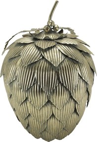 Elegantná kovová dekorácia šiška v antik mosadze - 31*47 cm