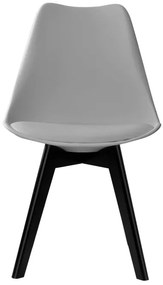 Jedálenská stolička NANTES čierna / sivá