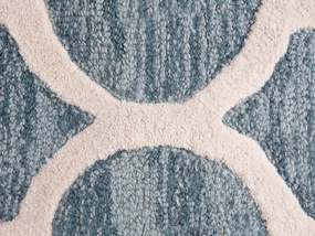 Bavlnený koberec 80 x 150 cm modrý YALOVA Beliani