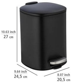 WENKO 24781100 - Kôš ALASSIO 20,5x27 cm čierny