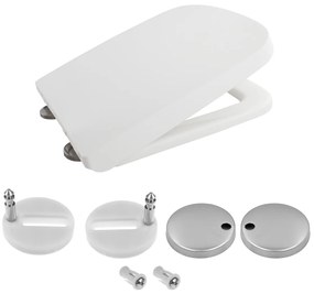 Gamma Viana, toaletná WC doska s pomalým zatváraním, duroplast, EasyClean, biela lesklá, GMA-D6