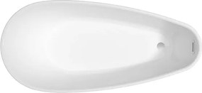 Besco Akrylátová voľne stojaca vaňa Goya A-line Glam G 160x73 (170x80) BESCO-Typ výpuste: Click-Clack s prepadom, čierna, BESCO-Rozmery: 160x73, BESC…