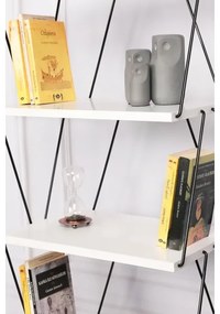 Knižnica BALABAN 165x48 cm biela/čierna