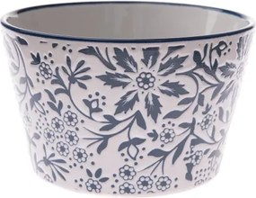 Miska 570 ml, biela , kvetinová%