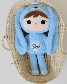 Mojkáčik - Bábika zajačik modrá 50 cm