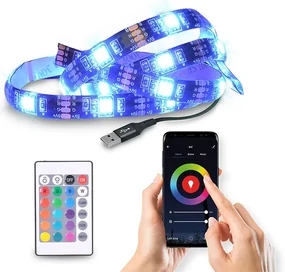 SOLIGHT LED WIFI smart RGB opasok pre TV, 4x50cm, USB