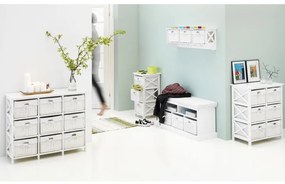 Košíková komoda Rafaello 3 - biela