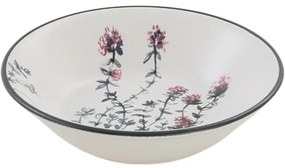 Sada 6 hlbokých tanierov z kameniny s bylinkovýmvzorom, 18 cm