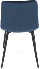 Jedálenská stolička zamatová, modrá CT-281 BLUE4