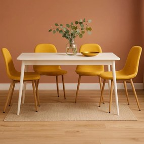 Set - 4 ks Jedálenská stolička AVENBERG RIVA žltá