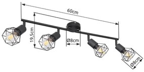 Brilagi - Bodové svietidlo CAGE 4xE14/40W/230V