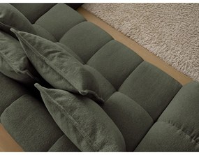 Zelená ženilková rozkladacia/s úložným priestorom rohová pohovka (pravý roh/do L) Everest – Bobochic Paris