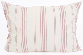 Bavlnená obliečka na vankúš Natural 50 × 70 cm - Prúžky červené