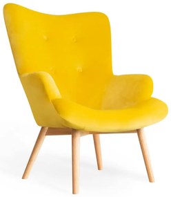 Kreslo MOSS zamatové žlté SS22 925829