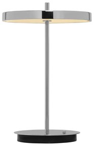 LED stolová lampa so stmievačom v striebornej farbe s kovovým tienidlom (výška 31 cm) Asteria Move – UMAGE