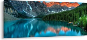 Obraz tyrkysového jazera (120x50 cm)