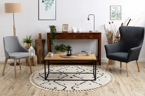 Dywany Łuszczów, Kusový koberec Berber Tetuan B751 cream kruh, 120x120 (priemer) kruh, biela, obývacia izba