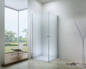 Mexen Pretoria DUO sprchovací kút 75x100cm, 6mm sklo, chrómový profil-číre sklo, 852-075-100-02-00