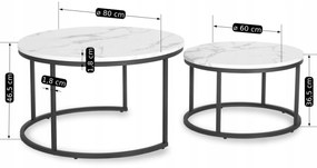 PROXIMA.store - Set dizajnových stolíkov DAFNE VEĽKOSŤ: MAXI