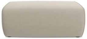 Béžová zamatová podnožka Kapua – Makamii