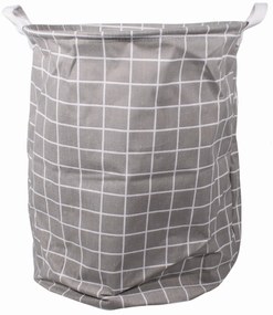 Sivý kôš na hračky a bielizeň CUBE