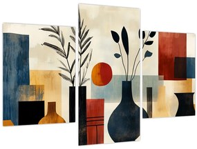 Obraz - Kubistické vázy (90x60 cm)