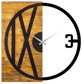 Nástenné hodiny 58x58 cm 1xAA drevo/kov