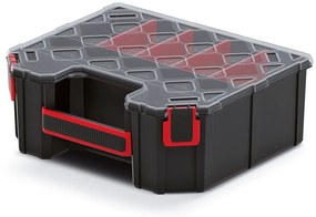 Kufríkový organizér 28,4 × 24,3 × 10,5 cm, prepážky, čierna