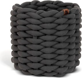 Látkový košík ø 21x17 cm Peach Skin Round S – Bigso